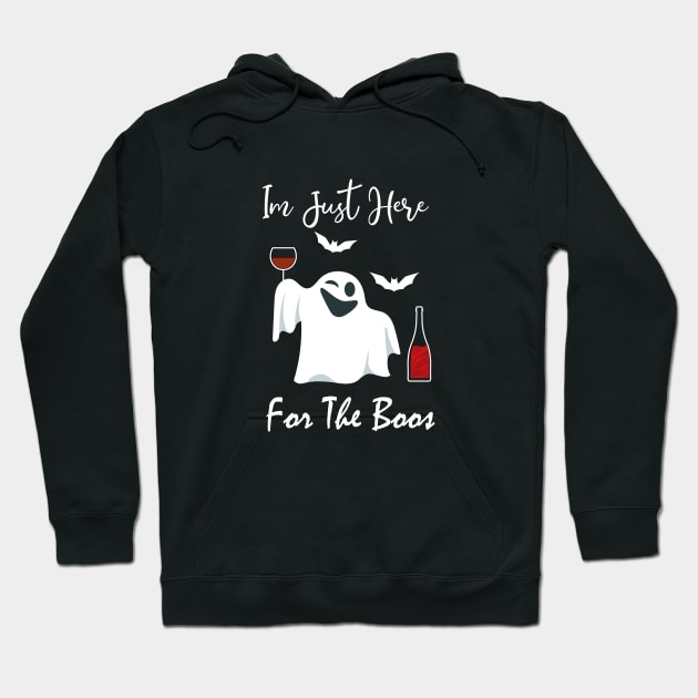 I'm Just Here For The Boos Halloween Hoodie by kirayuwi